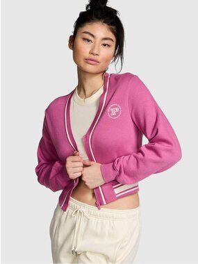 PINK Victoria Secret 2 Pc. Matching Front Zip Cardigan & Flare Sweatpants XL NWT